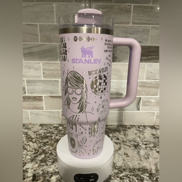 Taylor Swift Stanley Tumbler cup Rose Quartz 40 oz NEW laser engraved pick color - Picture 8 of 15
